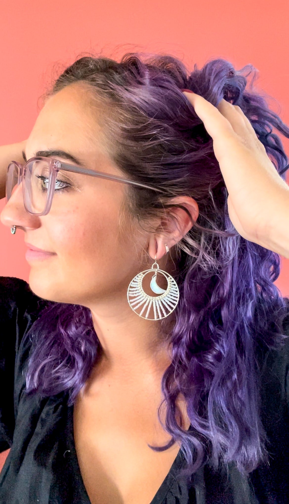 Cosmic Harmony Hoop Earrings