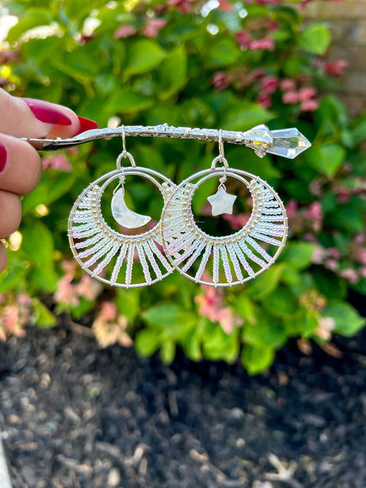 Cosmic Harmony Hoop Earrings