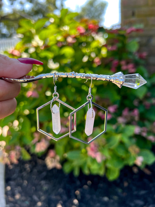 Essence of Love Rose Quartz Earrings