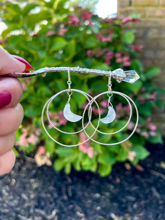 Lunar Radiance Hoop Earrings