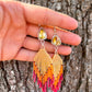 Citrine Fringe Dangle Earrings • The Phoenix Collection - ANBE Designs