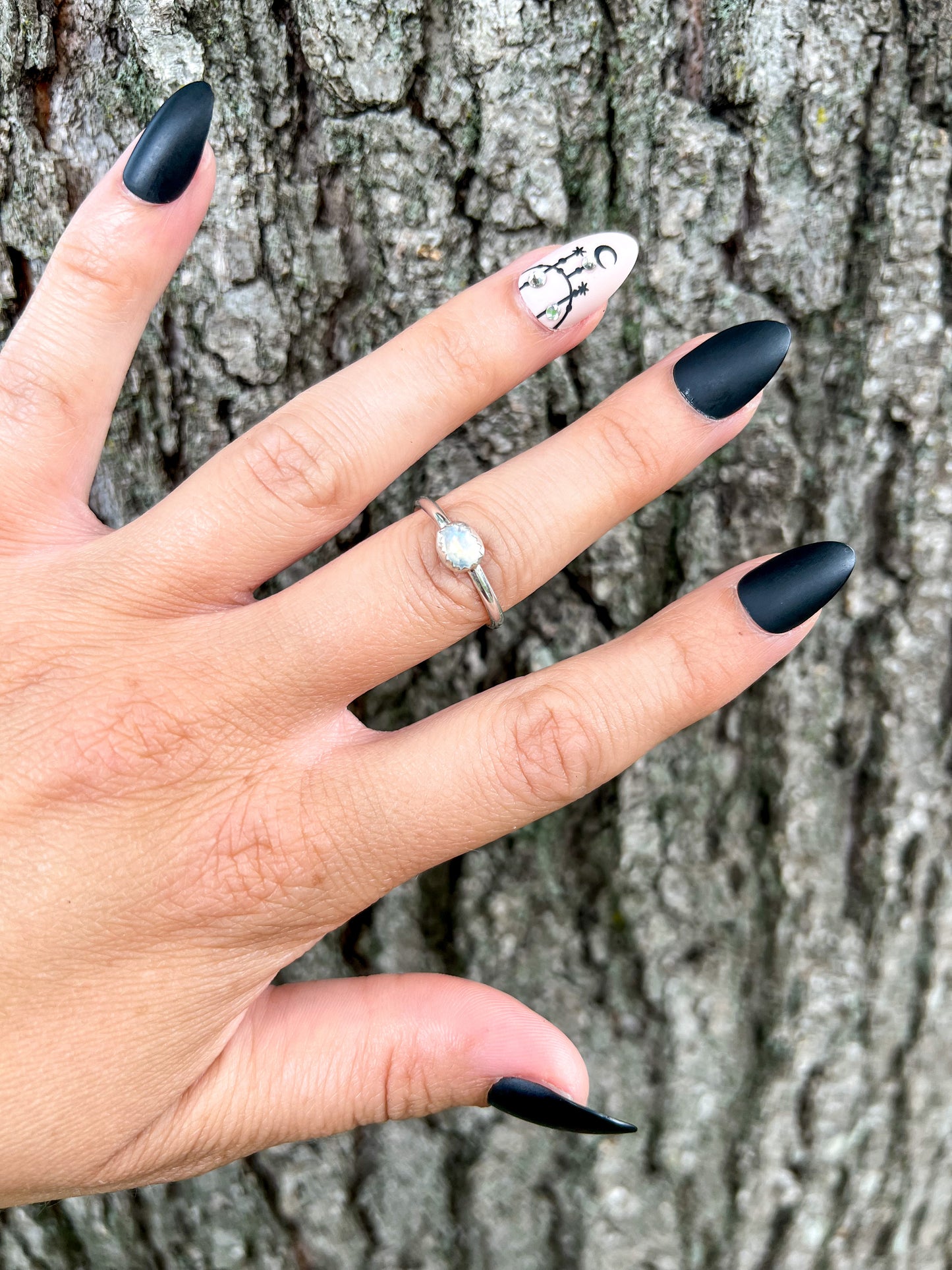 Small Moonstone Ring • Size 9 - ANBE Designs