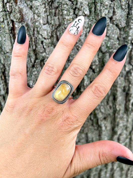 Citrine Abundance Ring • Size 9 3/4 • The Sacred Seed Collection - ANBE Designs