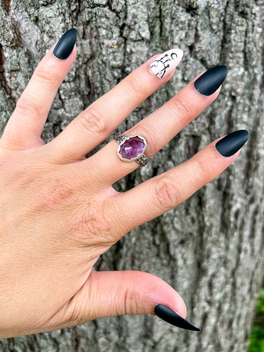 Amethyst Floral Ring • Size 8 - ANBE Designs